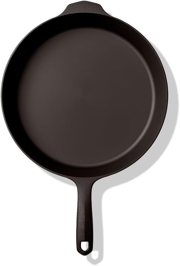Large Cast Iron Skillet – 11.6-Inch Pre-Seasoned Pan for 4+ Servings, Lighter & Smooth, Made in USA