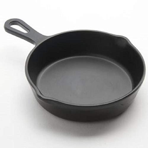 Melamine Cast Iron Frying Pan, Black, 6-Ounces