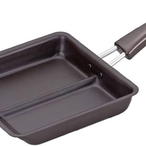 Frying Pan, Divider, Cooking 2 Items Simultaneously [Made in Japan]  Time-saving Breakfast Convenient for Lunch Box 2 Sides Egg Yaki Winer, Iron