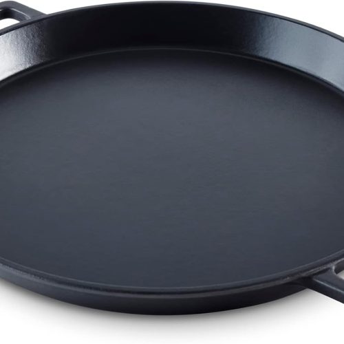 Nonstick Cast Iron Frying Pan - Versatile Cast Iron All-Purpose Pan with Titanium Ceramic Coating - Rust-Resistant, Oven Safe - Easy to Clean - Black, 13-Inch