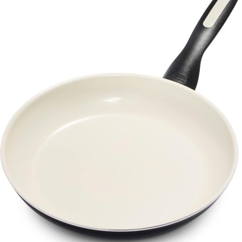 Healthy Ceramic Nonstick 10" Frying Pan Skillet, PFAS-Free, Dishwasher Safe, Black