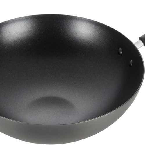 Hard Anodized Nonstick Wok 14 Inch, Oven Broiler Safe 350F, Non Stick Stir-Fry Pan, Cookware, Pots and Pans, Kitchen, Versatile Deep Frying, Sauté, Braise, Stew, Dishwasher Safe, Onyx