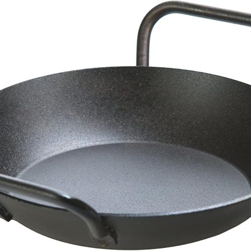 Pre-Seasoned Carbon Steel Skillet - Dual Assist Handle - Use in the Oven, on the Stove, on the Grill, or Over a Campfire - 8 Inch